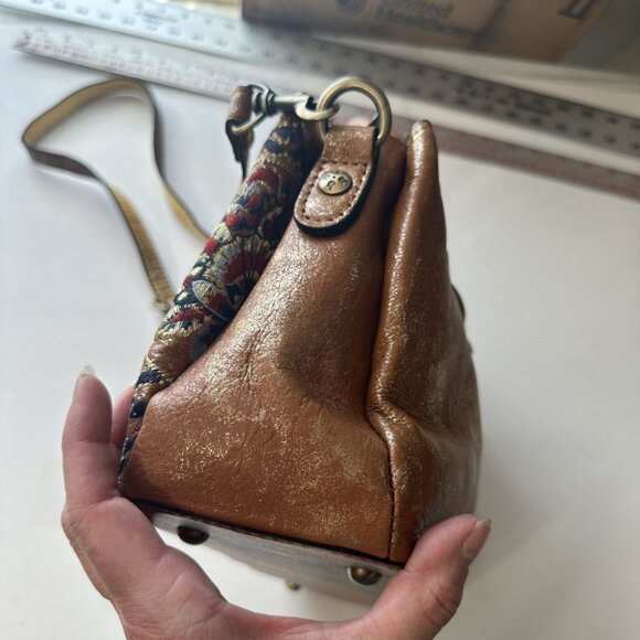 Patricia Nash Womens Leather Purse Embroidered Brown Boho Crossbody Handcrafted - Picture 8 of 13